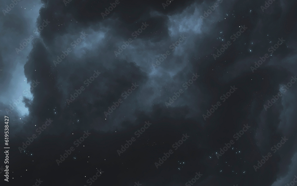 3D illustration of nebula in deep space. 5K realistic science fiction art. Elements of image provided by Nasa