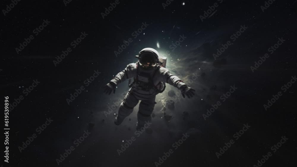 An astronaut who falls into the abyss of space. An astronaut who falls into the abyss of space.