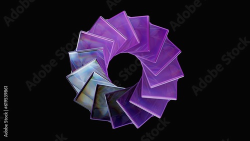 Obraz na płótnie Abstract design background. 3d illustration of diaphragm made of glass w salonie