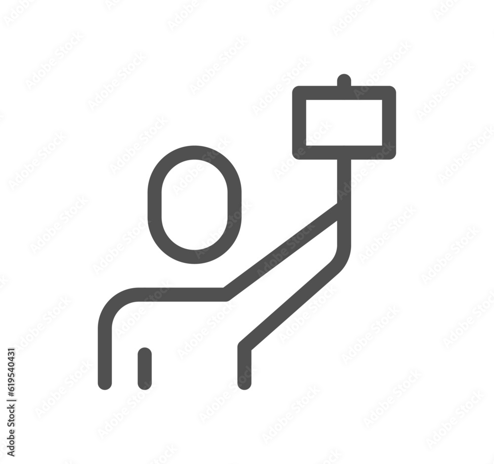 Auction related icon outline and linear vector. Auction related icon outline and linear vector.