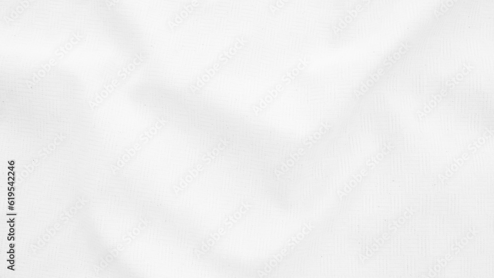 Obraz premium Organic Fabric cotton backdrop White linen canvas crumpled natural cotton fabric Natural handmade linen top view background organic Eco textiles White Fabric linen texture