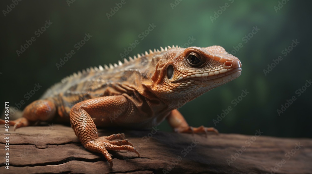 close up of iguana lizard reptile animal green generative ai close up of iguana lizard reptile animal green generative ai