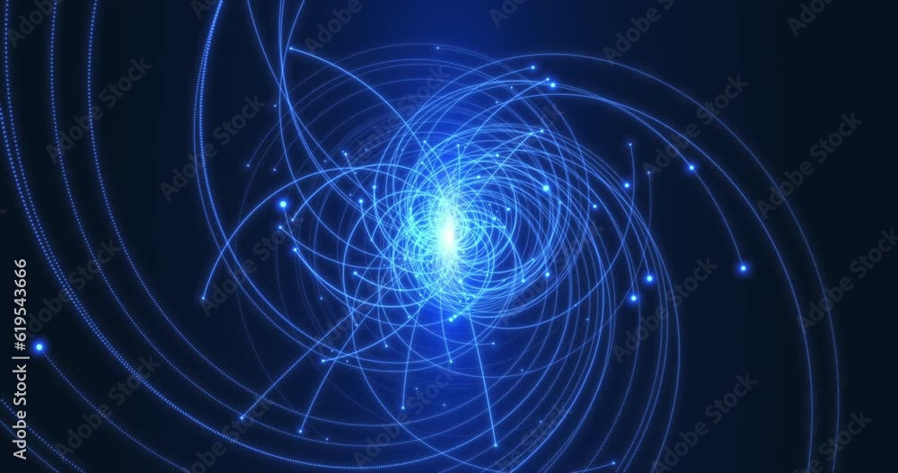 Animation of the flight of charged particles in a magnetic field. Tracks of particles in a bubble chamber. An abstract tangle of growing threads. Animation of the flight of charged particles in a magnetic field. Tracks of particles in a bubble chamber. An abstract tangle of growing threads.