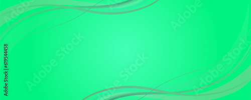 Abstract green background with waves. Vector illustration for your graphic design.