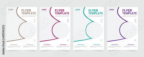a set of business marketing a4 flier template layout, business flier, brochure, or booklet cover graphic, clean shape marketing collateral pamphlet