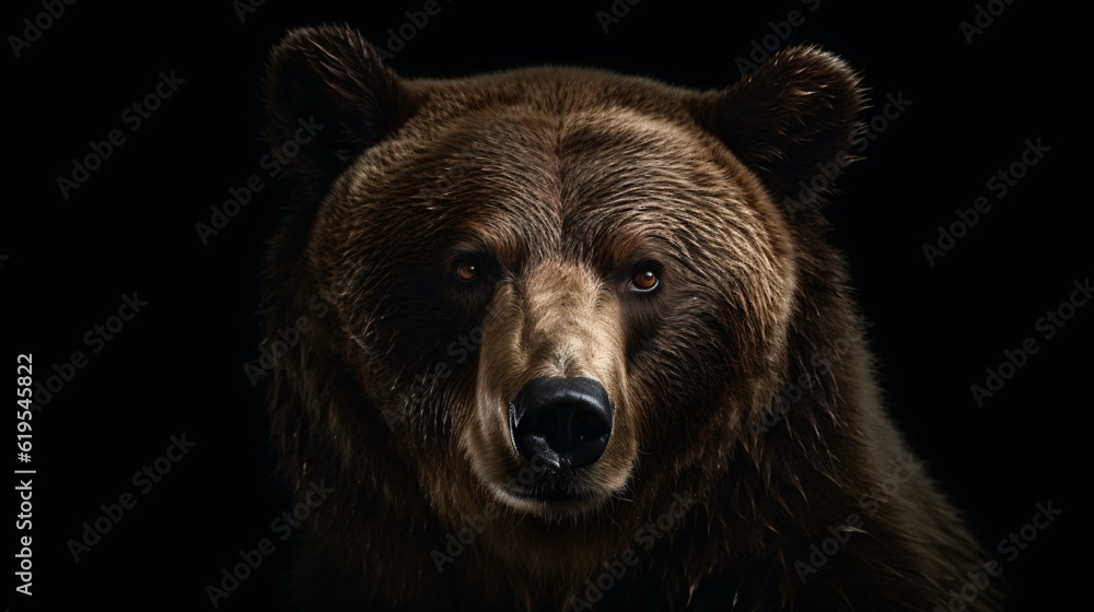 brown bear portrait animal wild grizzly generative ai brown bear portrait animal wild grizzly generative ai