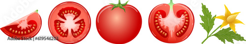 Cartoon red tomatos