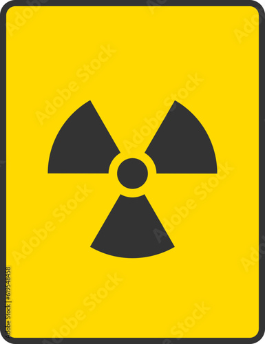Radiation icon vector. Warning radioactive sign danger symbol.