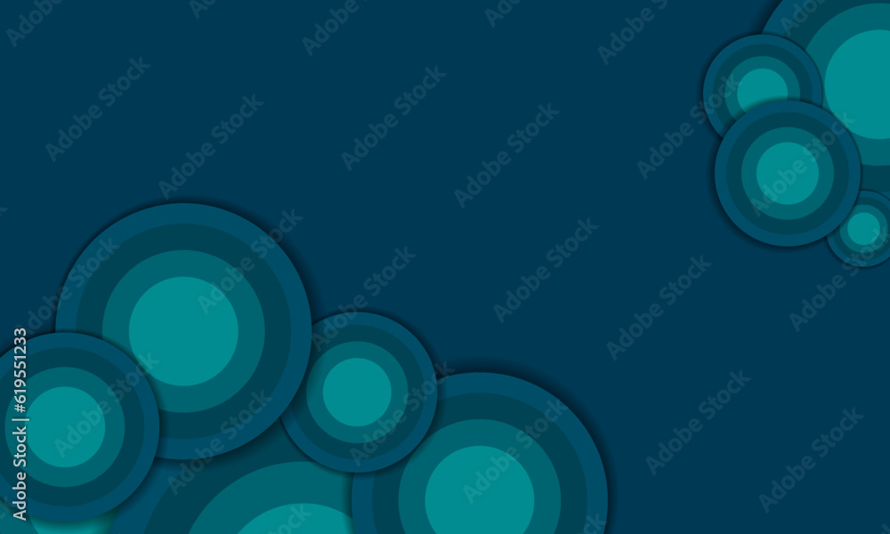 Abstract blue background with circles. Vector illustration. Can be used for web design