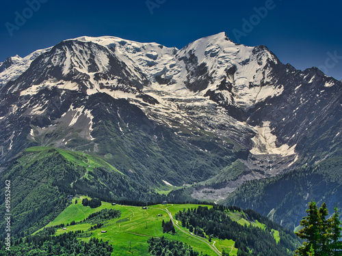 swiss mountains in summer