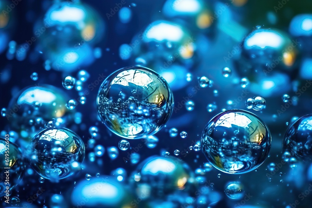 Fresh transparent spheres background, generative ai Fresh transparent spheres background, generative ai