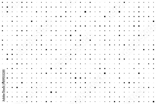 Square seamless pattern. Repeating fadew dotted halftone. Fading background. Simple small geometric patern. Repeat faded texture. Repeated abstract fades dot  for prints. Vector illustration photo