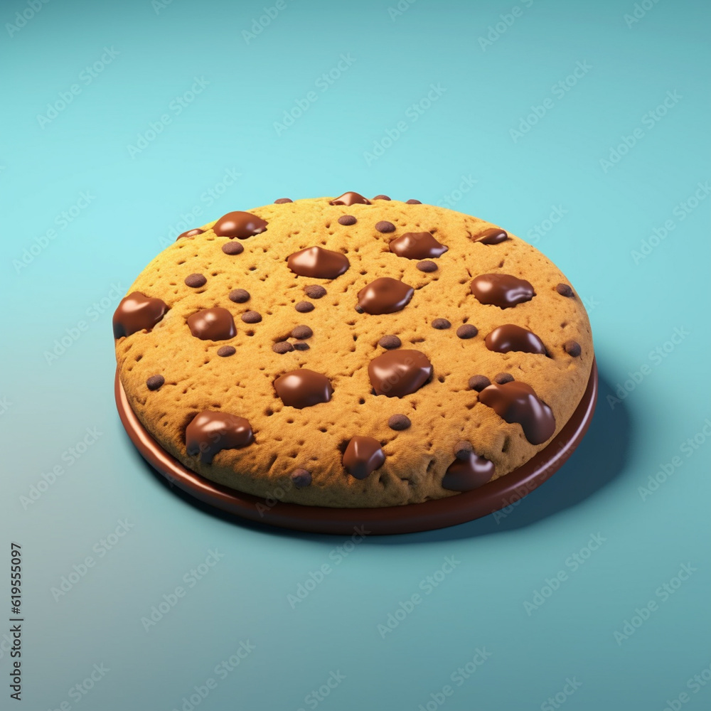 3d illustration of the shape of a cookie 3d illustration of the shape of a cookie