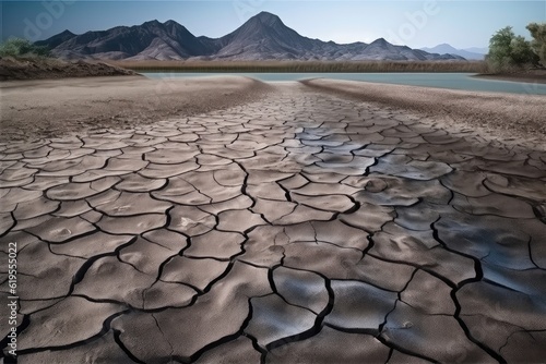 Cracked in the sand, desert, beautiful fantasy desert. The Cracked Earth Texture