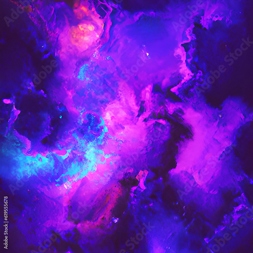 Bright purple cosmic background with nebula and stardust 