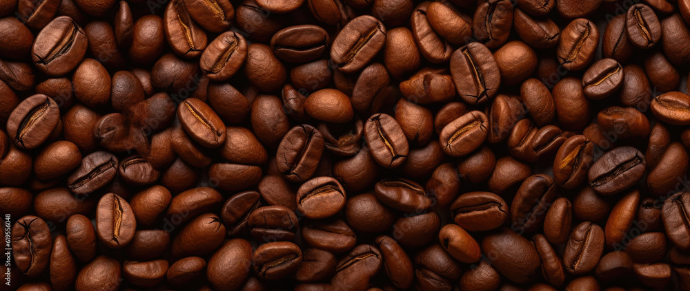 Obraz premium Coffee Beans Divided - Savor the Scent. Generative AI