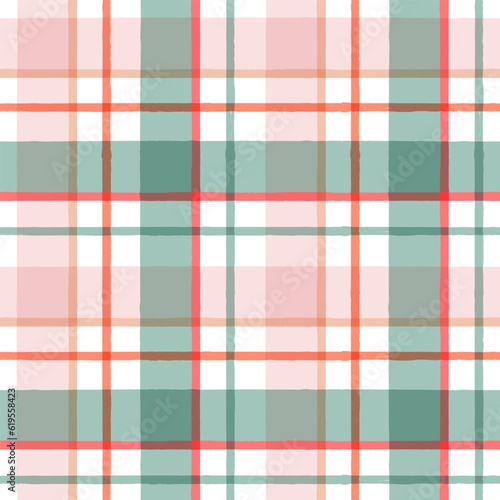 Gingham seamless pattern. Watercolor pastel lines texture for shirts, plaid, tablecloths, clothes, bedding, blankets, makeup wrapping paper. vector checkered summer girly print