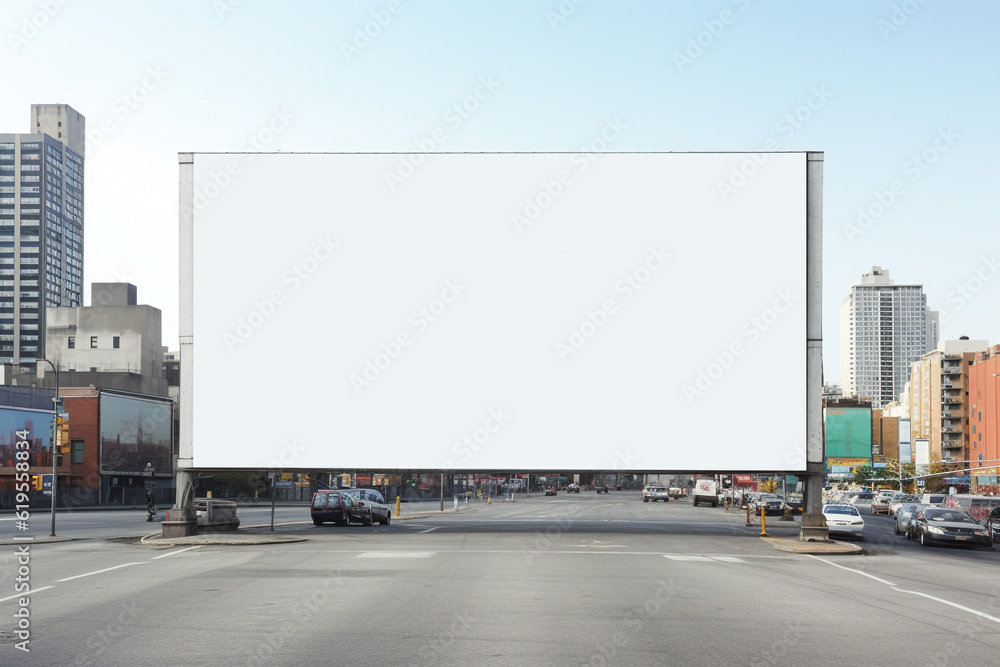 blank billboard for advertisement, blank billboard mockup, Generative AI.
