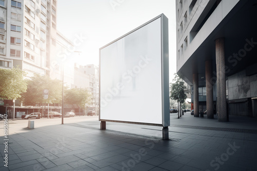 blank billboard for advertisement, blank billboard mockup, Generative AI.  © Fahad
