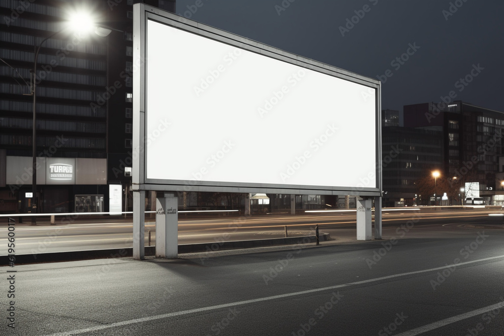 blank billboard for advertisement, blank billboard mockup, Generative AI.

