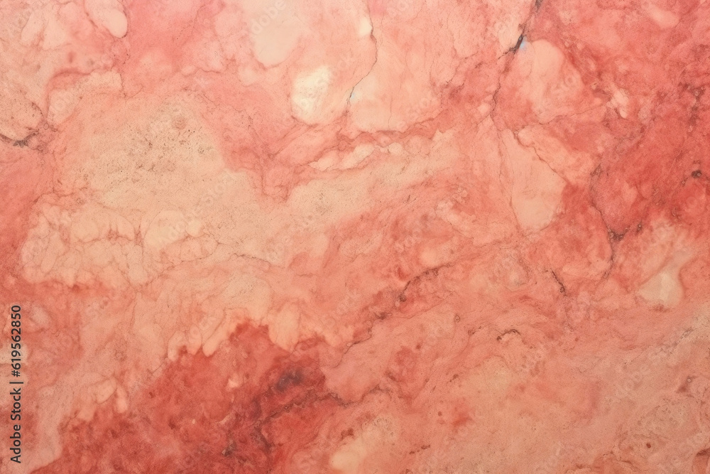 Richly Textured Red Travertine Marble Background. Generative AI
