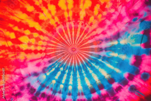 Psychedelic Tie Dye Pattern. Generative AI