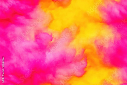Pink and Yellow Clouds. Generative AI © AIproduction
