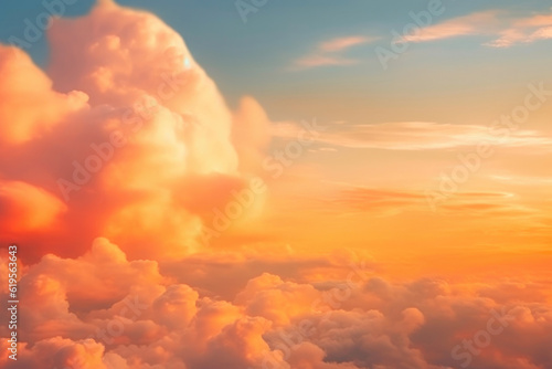 Whispers of Sunset: Abstract Sky in Pastel Hues. Generative AI
