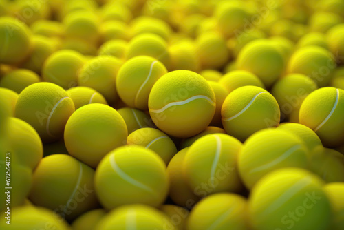 Playful Tennis Ball Backdrop. Active Lifestyle. Generative AI © AIproduction