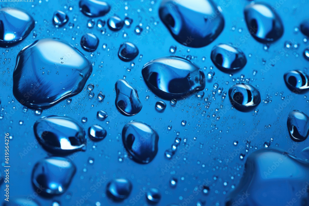 Refreshing Blue Water Ripples. Generative AI