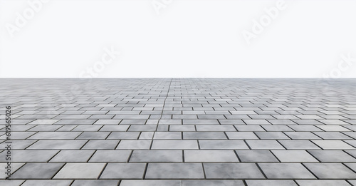 Photo gray paving stone background for sidewalk driveway isolated on white background