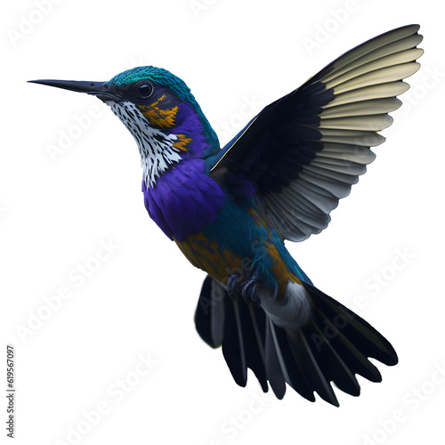 ilustracion realista, hiperrealista, fotrografica, alta definicion  de un colibri colorido, generativa IA photo