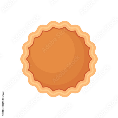 Thanksgiving Day traditional pumpkin pie. Web site page and mobile app design vector element.