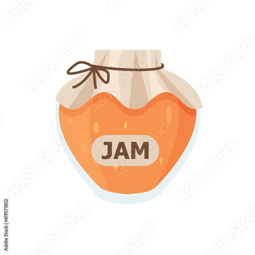 Homemade food pumpkin jam in sealed jar vector mashed vegetable natural snack preserved product dessert, or dip cooking cuisine and culinary recipe autumn harvest