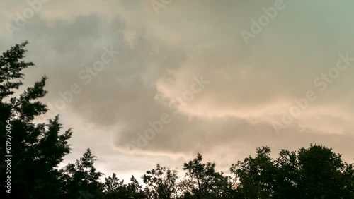 Time lapse of Large Texas Storm during the evening