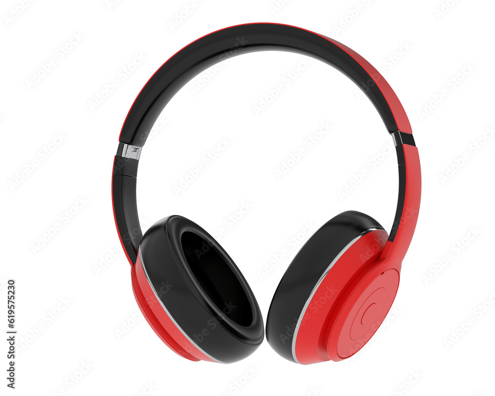 Headphones isolated on transparent background. 3d rendering - illustration