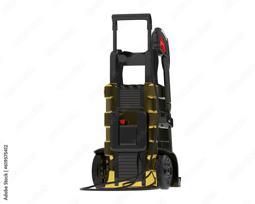 Fototapeta premium Pressure washer isolated on transparent background. 3d rendering - illustration