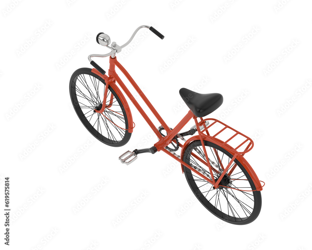 Fototapeta premium Bicycle isolated on transparent background. 3d rendering illustration