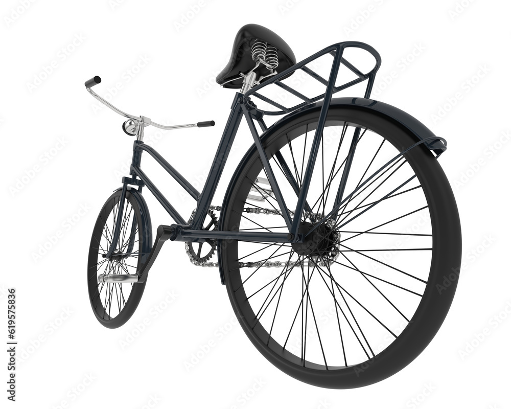 Fototapeta premium Bicycle isolated on transparent background. 3d rendering - illustration
