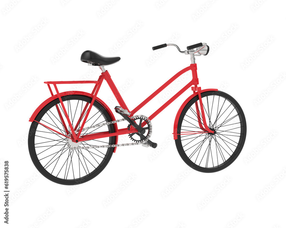 Obraz premium Bicycle isolated on transparent background. 3d rendering - illustration