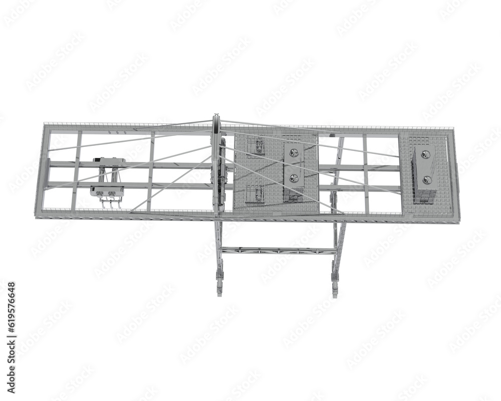 Crane isolated on transparent background. 3d rendering - illustration Crane isolated on transparent background. 3d rendering - illustration