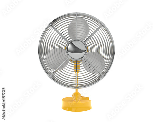 Electric fan isolated on transparent background. 3d rendering - illustration