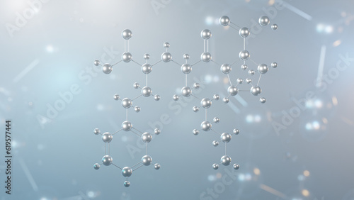 lisinopril molecular structure, 3d model molecule, prinivil, structural chemical formula view from a microscope photo