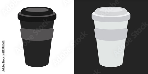 Wallpaper Mural Coffee cup vector set. Black and white coffee vector. Paper coffee cup. A plastic cup of coffee. Set of vector craft cups for drinks. Torontodigital.ca