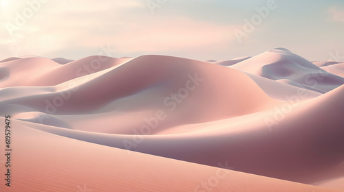 Pinkish pastel simplistic sand dunes landscape.