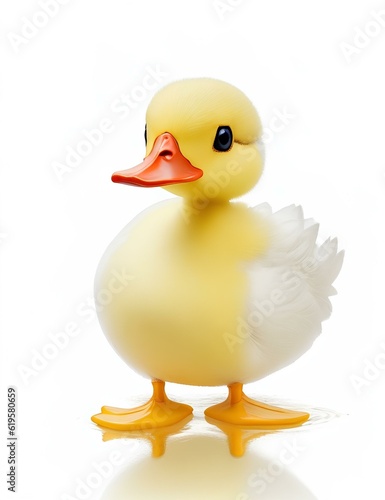 yellow duck isolated on white