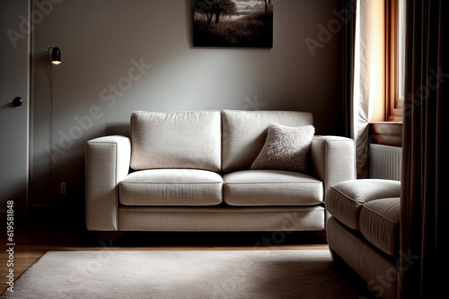 Enchanting Realism A Captivating Photo of a Loveseat. AI Generated.