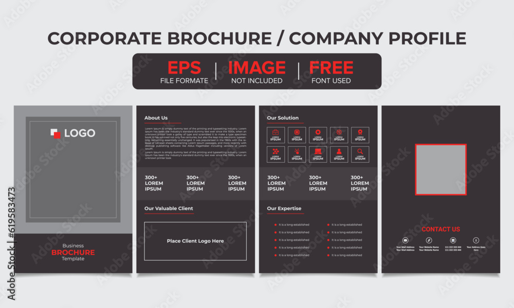 Obraz premium vector corporate business brochure template