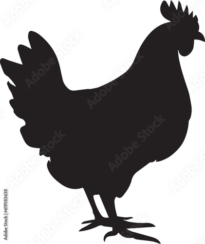 chicken vector silhouette illustration