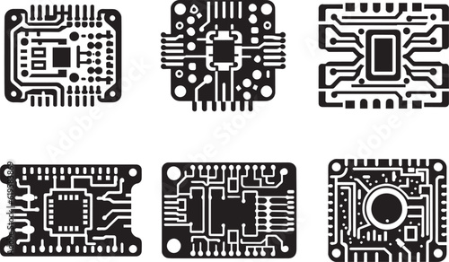 circuit board vector illustration, motherboard